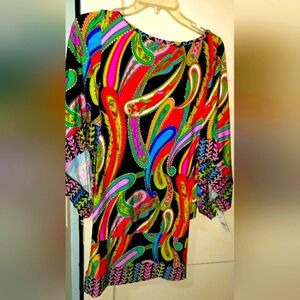 NWT Trina Turk, new beautiful, colorful blouse or bathing suit cover.